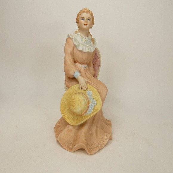 Homco # 1439 Courtney's Dream Porcelain Bisque Lady in Chair Figurine 6.5" SEJ&5 - Picture 6 of 16